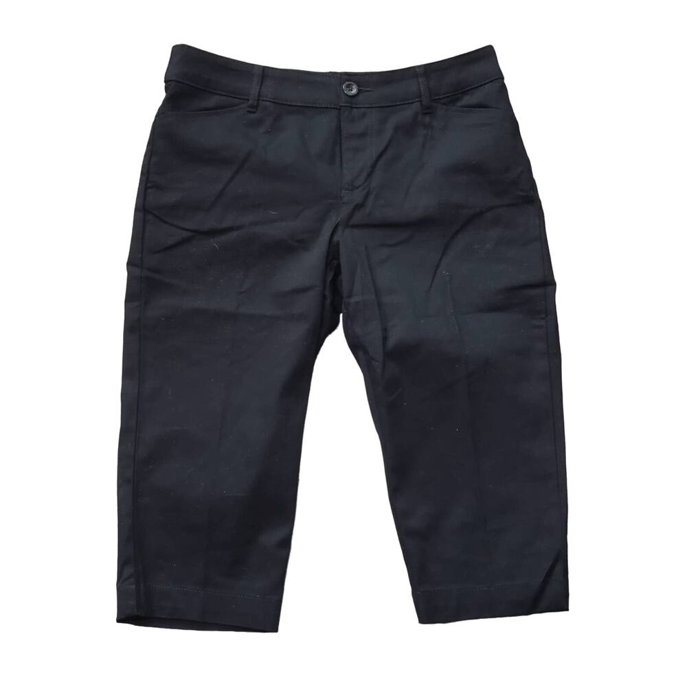 St. John's Bay Quality Apparel Black Mid-Rise Capri Pants Jeans Size 8P